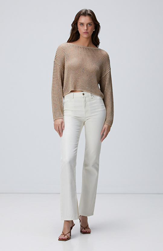 Gold Simli Triko Kazak