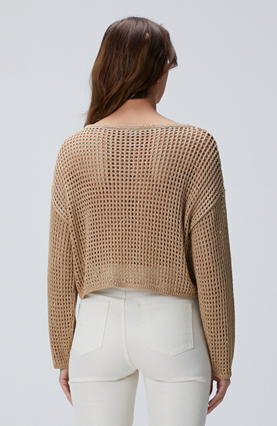 Gold Simli Triko Kazak