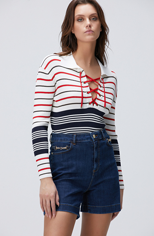 Lacivert Beyaz Kazak