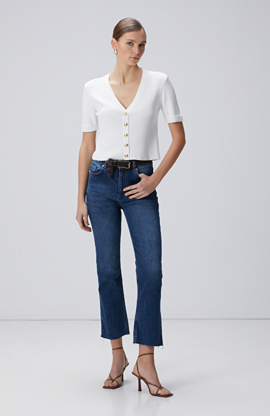 Kırıkbeyaz  Triko Ceket