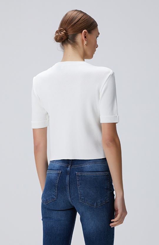 Kırıkbeyaz  Triko Ceket