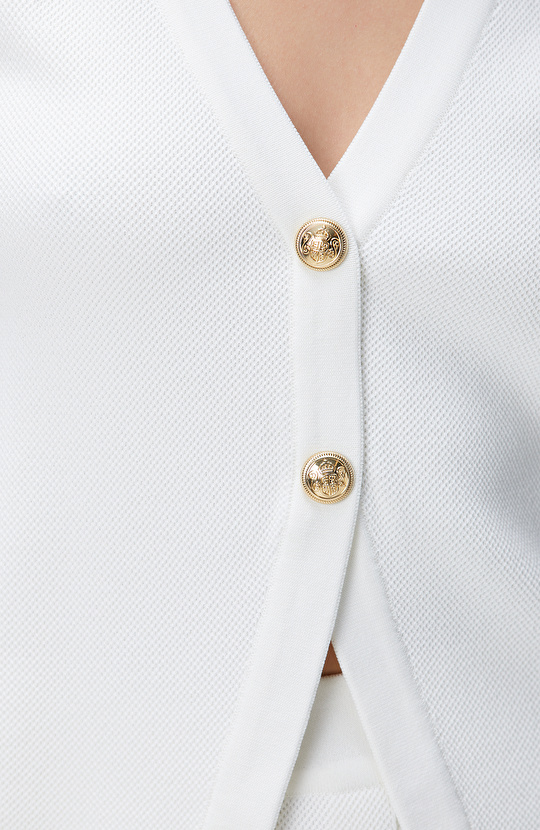 Limited Kırık Beyaz Triko Yelek