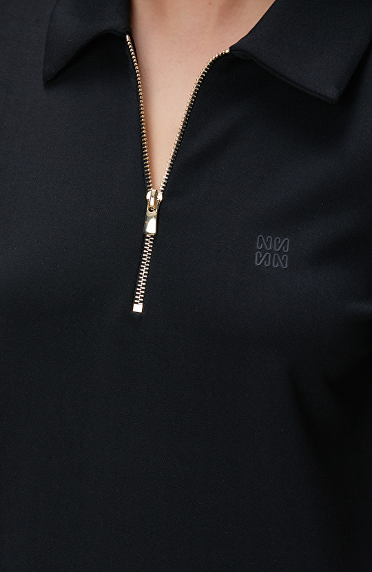Siyah Polo Yaka Elbise