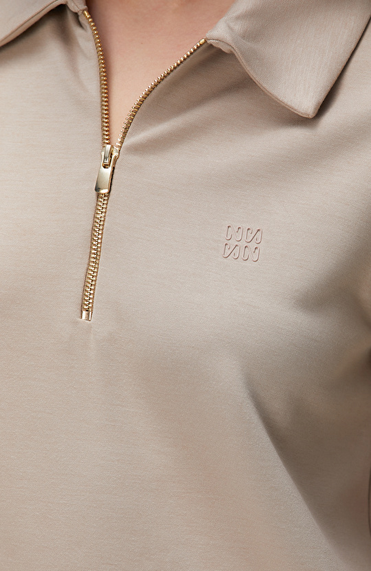 Vizon Polo Yaka Elbise