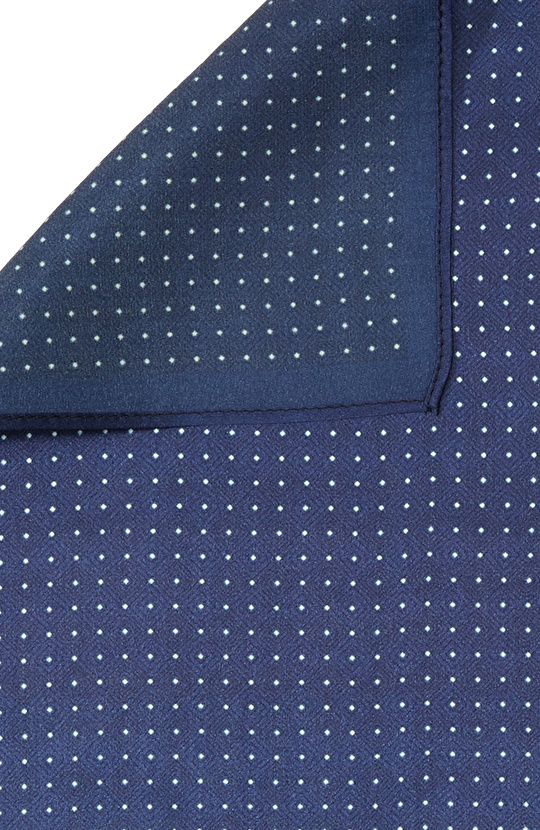 Mavi İpek Poşet Mendil