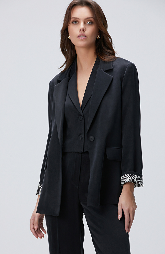 Black Cupro Blazer