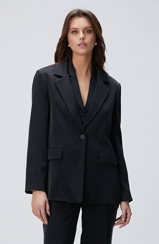 Black Cupro Blazer
