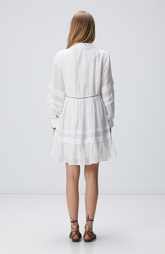 Beyaz Mini Elbise