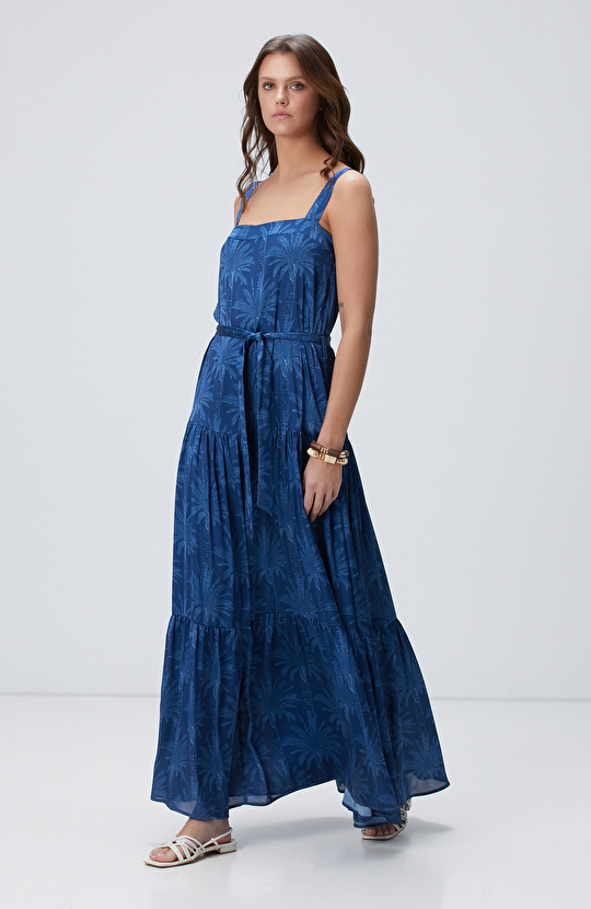 Lacivert Maxi Elbise