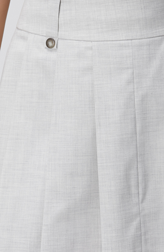 Açık Gri Mini Etek