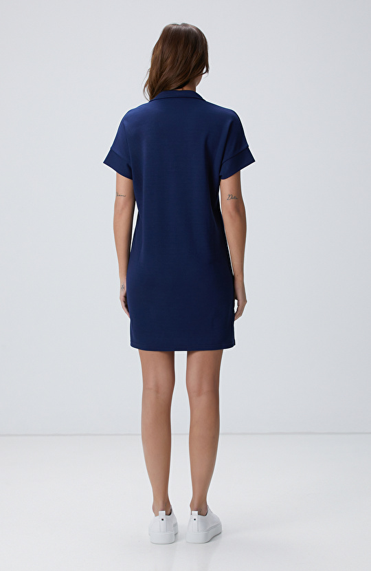 Lacivert Mini Elbise
