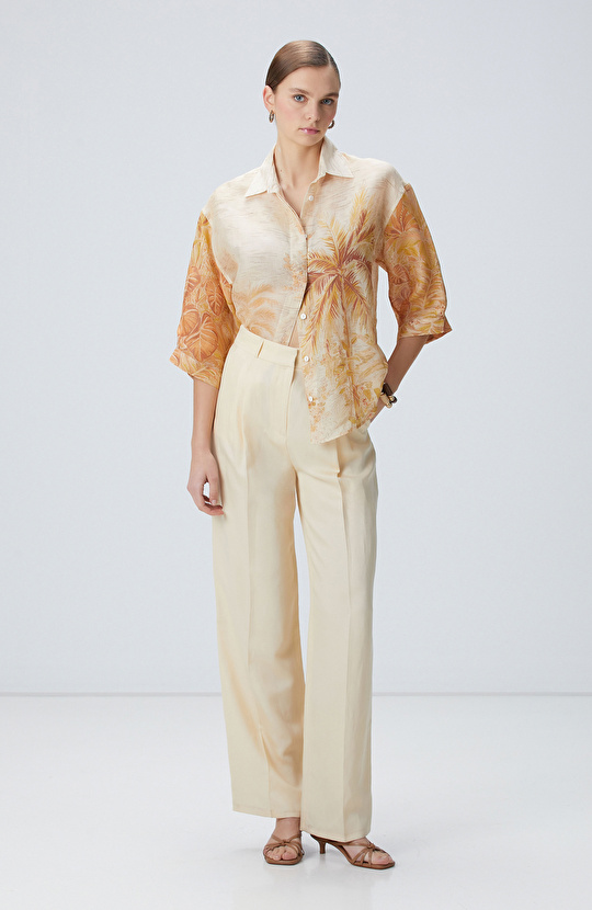 Limited Sarı Desenli Gömlek