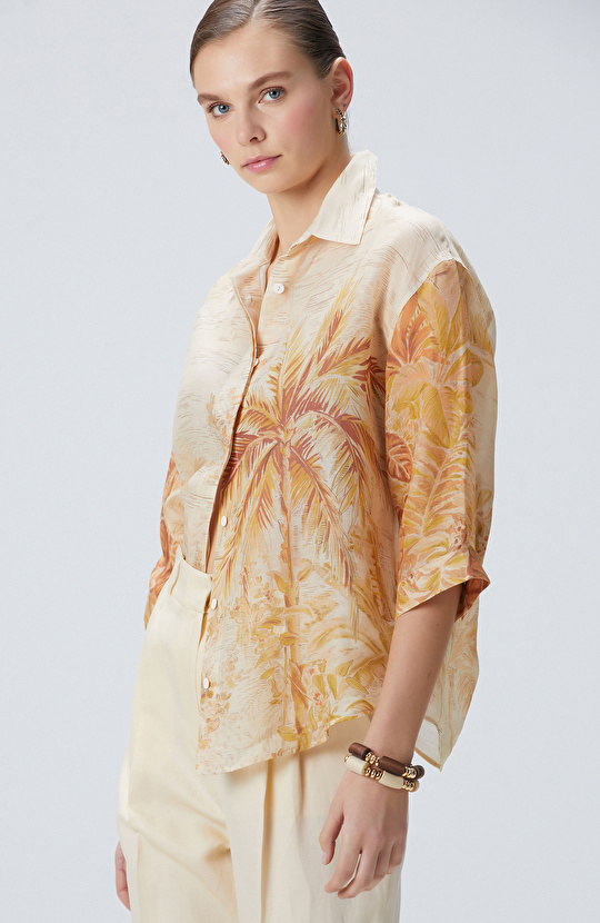 Limited Sarı Desenli Gömlek