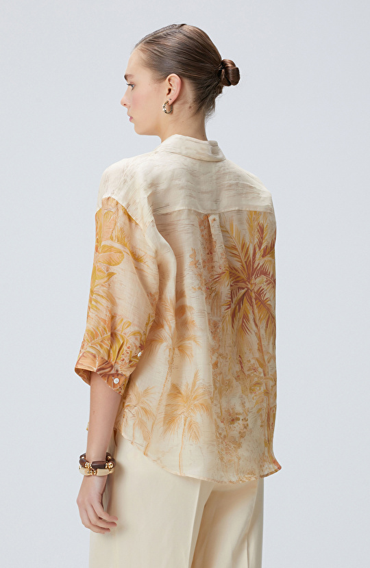 Limited Sarı Desenli Gömlek