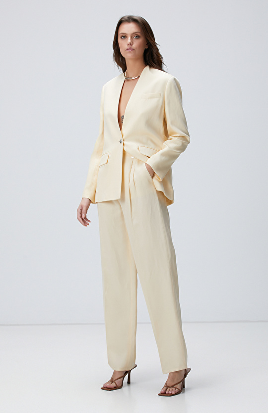 Limited Vanilya Keten Karışımlı Pantolon