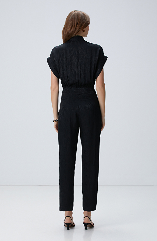 Siyah Jakar Desenli Tulum