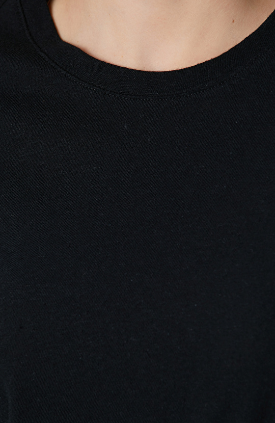 Siyah Keten Mix T-shirt