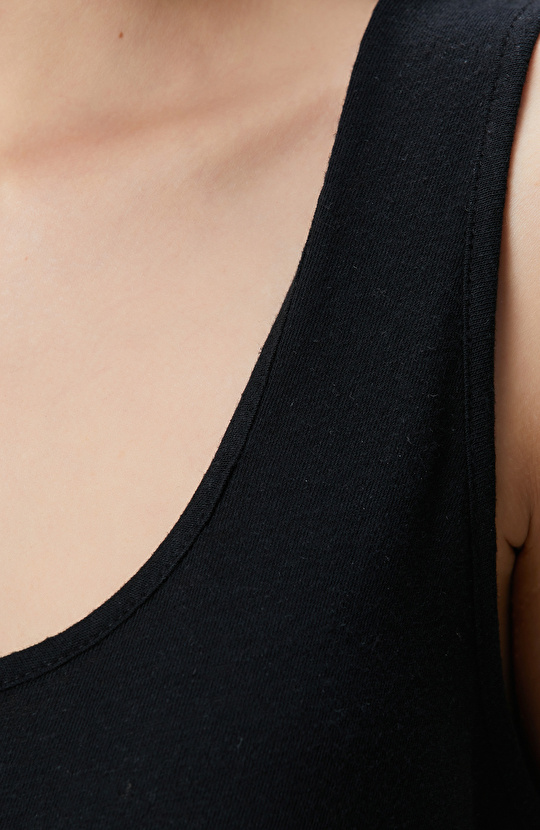 Siyah Keten Mix T-shirt