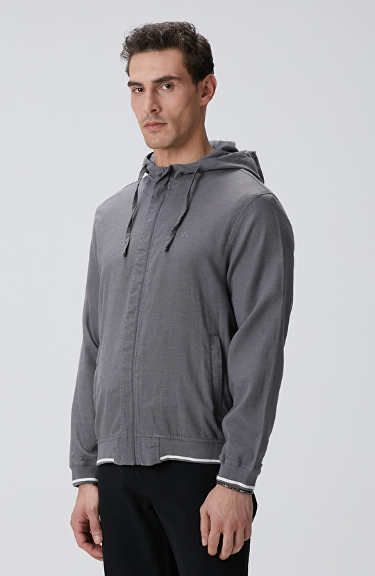 Antrasit Keten Karışım Mont