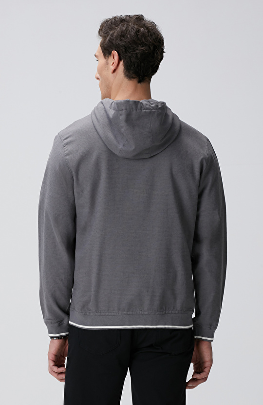 Antrasit Keten Karışım Mont