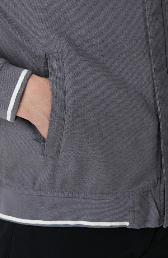 Antrasit Keten Karışım Mont