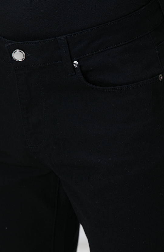 Siyah Non-Denim Casual Pantolon