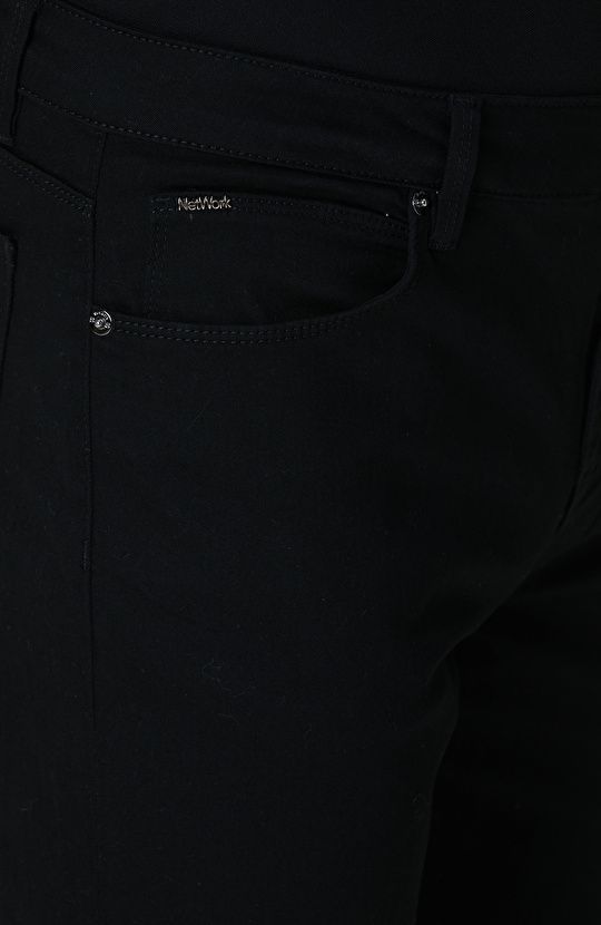 Siyah Non-Denim Casual Pantolon