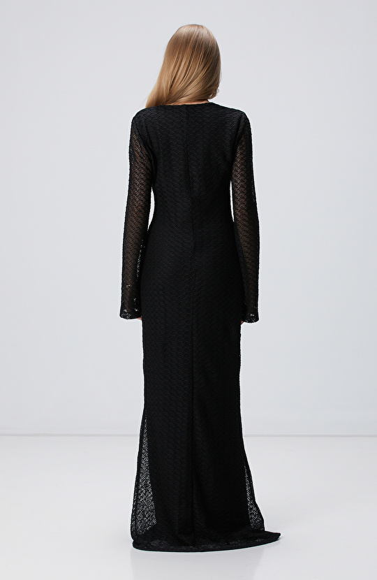 Siyah Maksi Plaj Elbisesi