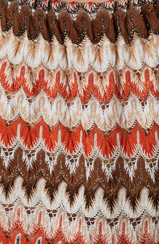 Kırık Beyaz Kahverengi Plaj Pantolonu