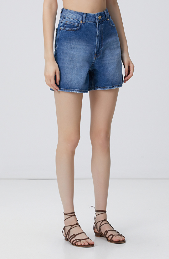 Açık Mavi Denim Şort