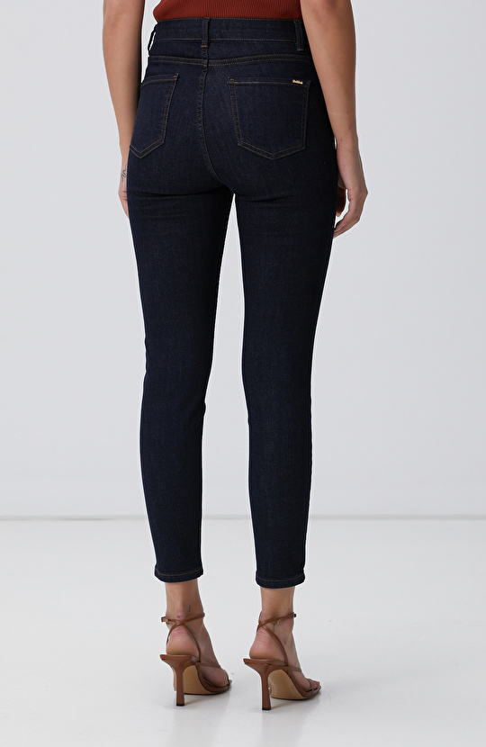 Lacivert Raw Denim Pantolon