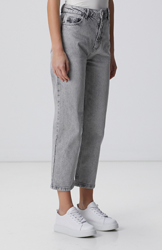 Açık Gri Denim Pantolon