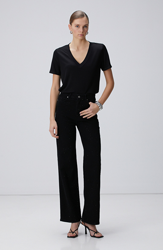 Siyah Denim Pantolon