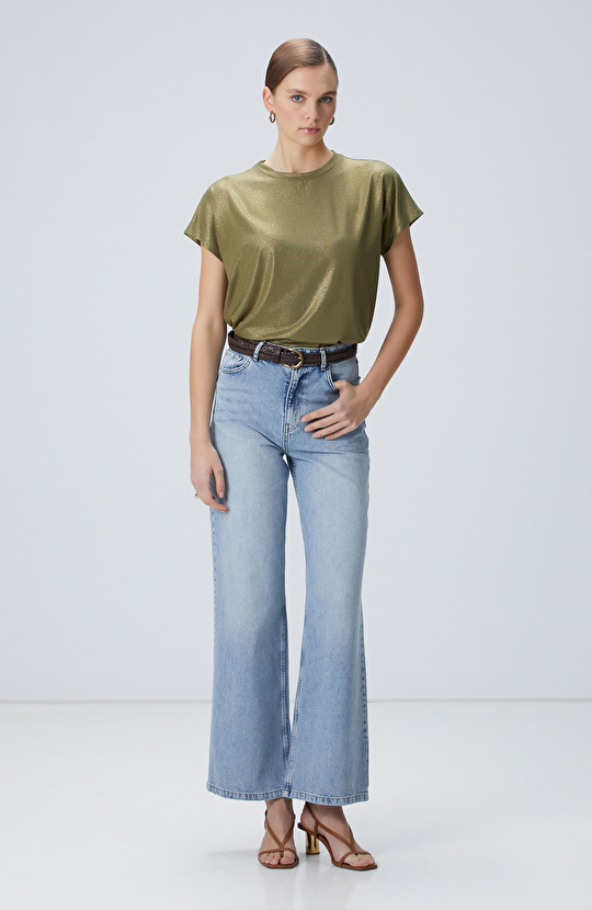 Haki Varaklı T-shirt