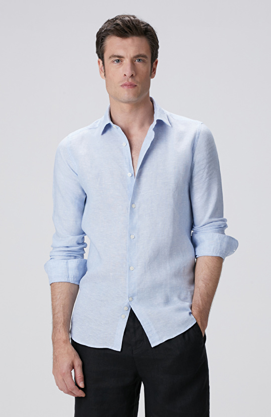 Mavi Keten Gömlek Mavi Keten Gömlek