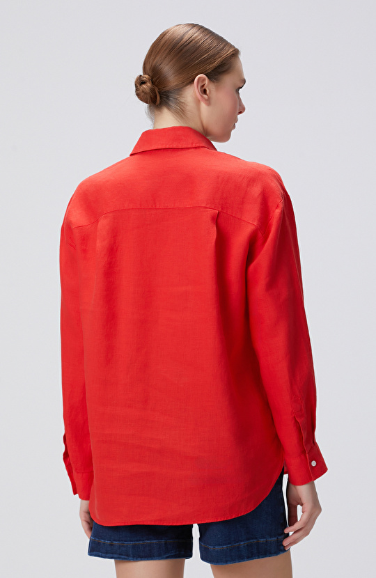Kırmızı Keten Gömlek