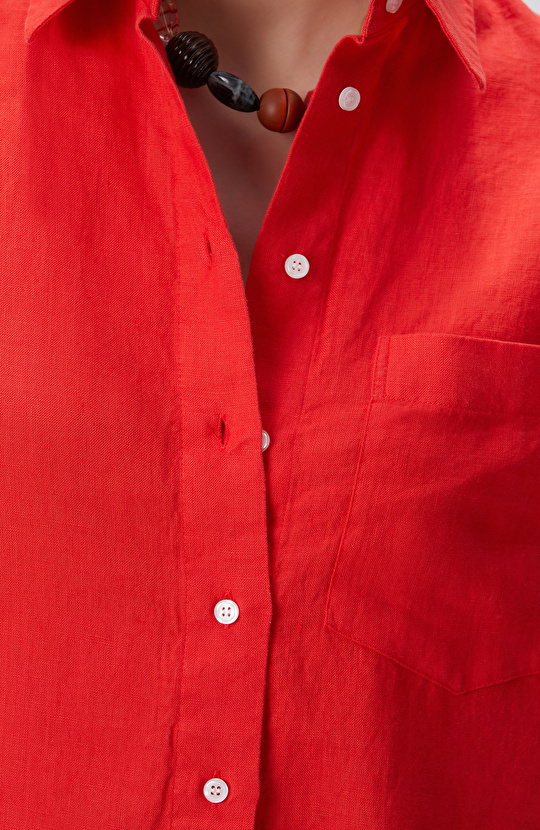 Kırmızı Keten Gömlek