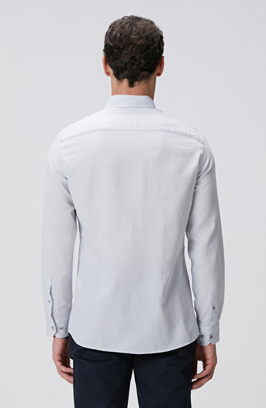 Gri Mikro Desenli Gömlek