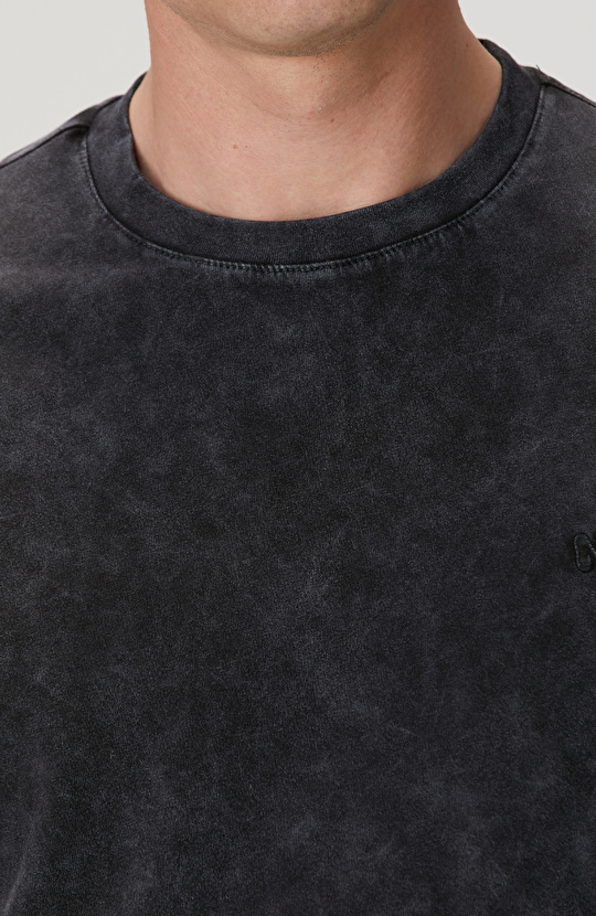 Gri Yıkamalı T-shirt