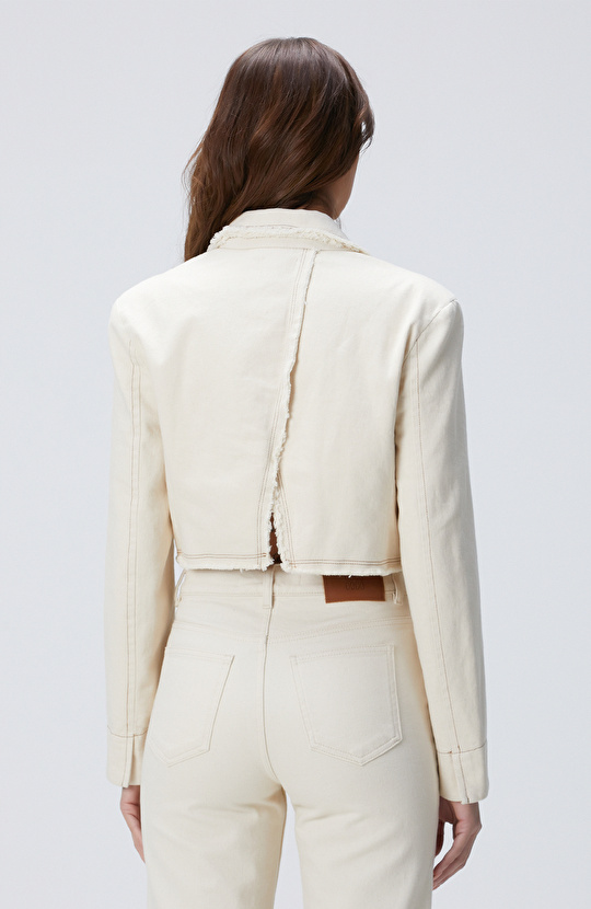 Kırık Beyaz Denim Ceket