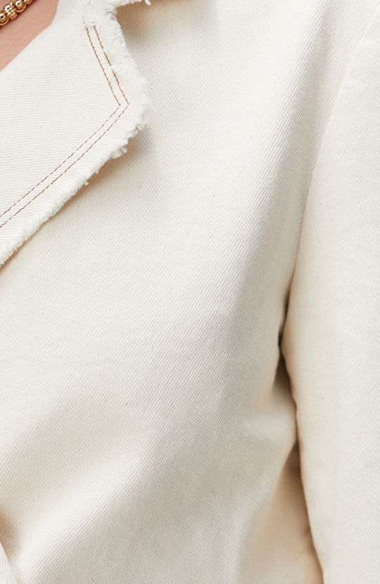 Kırık Beyaz Denim Ceket