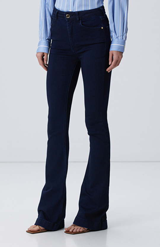 Koyu Lacivert Denim Pantolon