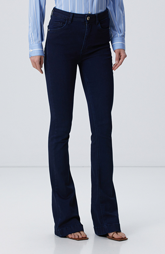 Koyu Lacivert Denim Pantolon