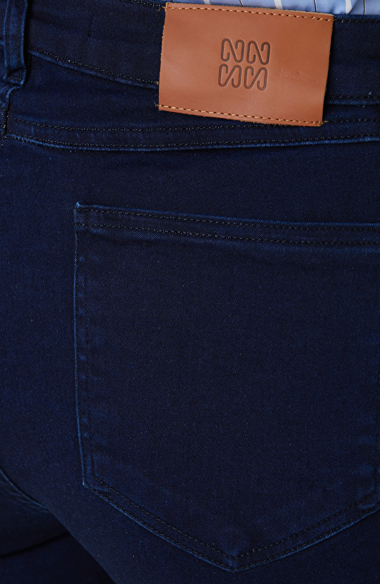 Koyu Lacivert Denim Pantolon
