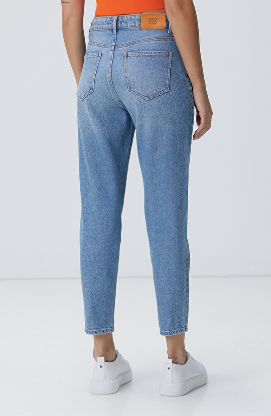 Açık İndigo Denim Pantolon