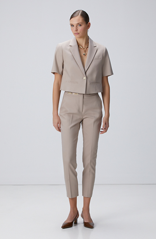 Vizon Tek Metal Düğmeli Ceket