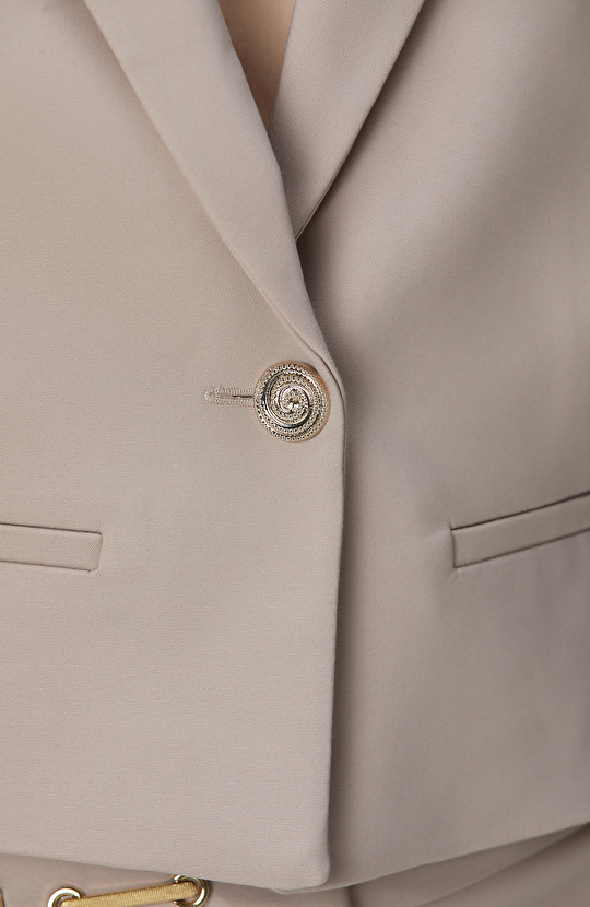 Vizon Tek Metal Düğmeli Ceket