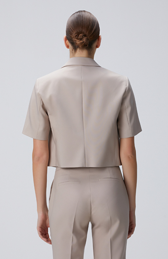 Vizon Tek Metal Düğmeli Ceket