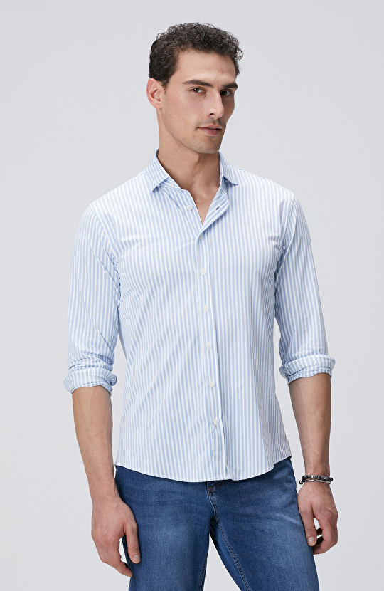 N-Tech Mavi Beyaz Gömlek