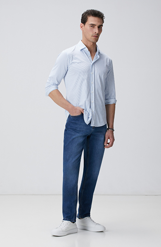 N-Tech Mavi Beyaz Gömlek